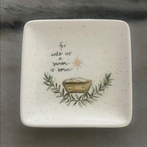 Decorative White and Gold Trinket Dish